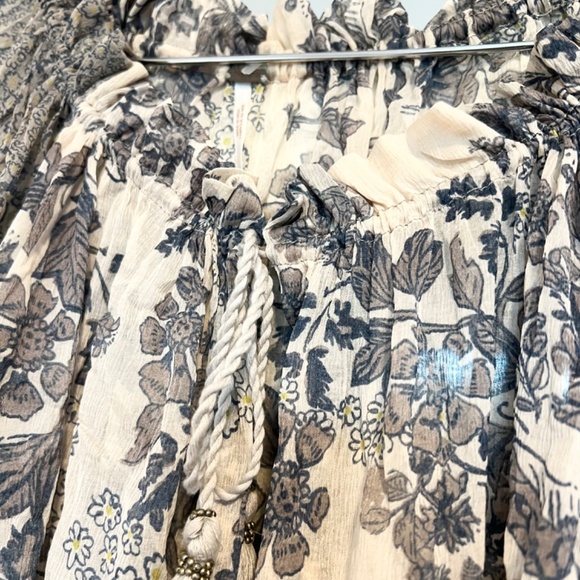 Free People sheer bohemian oversized blouse small - Picture 2 of 4